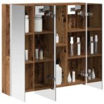 vidaXL Kúpeľňová zrkadlová skrinka Staré drevo 73.5 x 15.5 x 70 cm – Obrázok 3