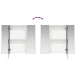 vidaXL Kúpeľňová zrkadlová skrinka Biela 83,5 x 15,5 x 70 cm – Obrázok 12