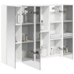 vidaXL Kúpeľňová zrkadlová skrinka Biela 83,5 x 15,5 x 70 cm – Obrázok 3