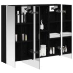vidaXL Kúpeľňová zrkadlová skrinka Čierny dub 83,5 x 15,5 x 70 cm – Obrázok 3