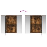 vidaXL Kúpeľňová zrkadlová skrinka Dymová dub 83,5 x 15,5 x 70 cm – Obrázok 12