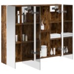 vidaXL Kúpeľňová zrkadlová skrinka Dymová dub 83,5 x 15,5 x 70 cm – Obrázok 3