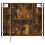 vidaXL Kúpeľňová zrkadlová skrinka Dymová dub 83,5 x 15,5 x 70 cm – Obrázok 7