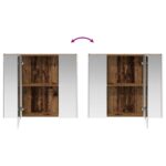 vidaXL Kúpeľňová zrkadlová skrinka Staré drevo 83,5 x 15,5 x 70 cm – Obrázok 12