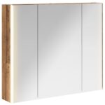 vidaXL Kúpeľňová zrkadlová skrinka Staré drevo 83,5 x 15,5 x 70 cm – Obrázok 2