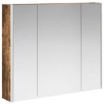 vidaXL Kúpeľňová zrkadlová skrinka Staré drevo 83,5 x 15,5 x 70 cm – Obrázok 5