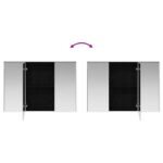 vidaXL Kúpeľňová zrkadlová skrinka Čierny dub 103,5 x 15,5 x 70 cm – Obrázok 12