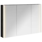 vidaXL Kúpeľňová zrkadlová skrinka Čierny dub 103,5 x 15,5 x 70 cm – Obrázok 2