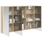 vidaXL Kúpeľňová zrkadlová skrinka Sonoma dub 103,5 x 15,5 x 70 cm – Obrázok 3