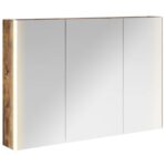vidaXL Kúpeľňová zrkadlová skrinka Dymová dub 103,5 x 15,5 x 70 cm – Obrázok 2