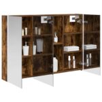 vidaXL Kúpeľňová zrkadlová skrinka Dymová dub 103,5 x 15,5 x 70 cm – Obrázok 3