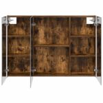 vidaXL Kúpeľňová zrkadlová skrinka Dymová dub 103,5 x 15,5 x 70 cm – Obrázok 7