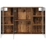vidaXL Kúpeľňová zrkadlová skrinka Staré drevo 103,5 x 15,5 x 70 cm – Obrázok 7