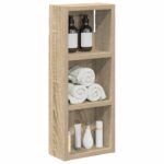 vidaXL Kúpeľňová nástenná skriňa s poličkou Sonoma dub 20 x 10 x 50 cm – Obrázok 3