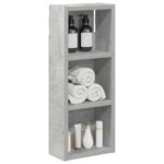 vidaXL Kúpeľňová nástenná skriňa Betónovo Sivá 20 x 10 x 50 cm – Obrázok 3