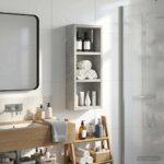 vidaXL Kúpeľňová nástenná skriňa Betónovo Sivá 20 x 10 x 50 cm – Obrázok 4