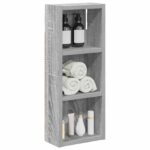 vidaXL Kúpeľňová nástenná skriňa Nástenný Sivá Sonoma 20 x 10 x 50 cm – Obrázok 3