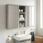 vidaXL Kúpeľňová nástenná skriňa Nástenný Sivá Sonoma 20 x 10 x 50 cm – Obrázok 5
