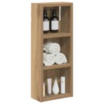vidaXL Kúpeľňová nástenná skriňa Remeselnícky dub 20 x 10 x 50 cm – Obrázok 3