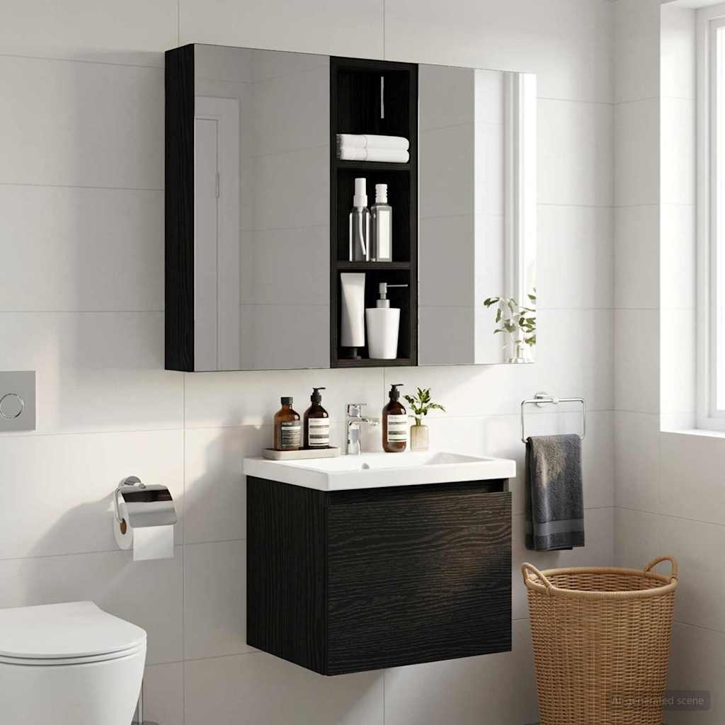 889288_1.jpg vidaXL Kúpeľňová nástenná skriňa Nástenný Čierny Dub 20 x 10 x 60,5 cm – Obrázok 1