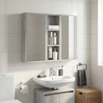 vidaXL Kúpeľňová nástenná skriňa Betónovo Sivá 20 x 10 x 60,5 cm – Obrázok 4