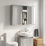 vidaXL Kúpeľňová nástenná skriňa Sivá Sonoma 20 x 10 x 60,5 cm – Obrázok 4