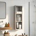 vidaXL Kúpeľňová nástenná skriňa Sivá Sonoma 20 x 10 x 60,5 cm – Obrázok 5