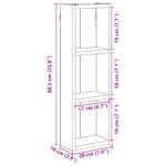 vidaXL Kúpeľňová nástenná skriňa Staré drevo 20 x 10 x 60,5 cm – Obrázok 10