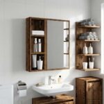 vidaXL Kúpeľňová nástenná skriňa Staré drevo 20 x 10 x 60,5 cm – Obrázok 4