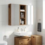 vidaXL Kúpeľňová nástenná skriňa Staré drevo 20 x 16 x 62,5 cm – Obrázok 4