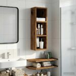 vidaXL Kúpeľňová nástenná skriňa Staré drevo 20 x 16 x 62,5 cm – Obrázok 5
