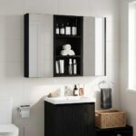 vidaXL Kúpeľňová nástenná skriňa Nástenný Čierny Dub 30 x 10 x 60,5 cm – Obrázok 4