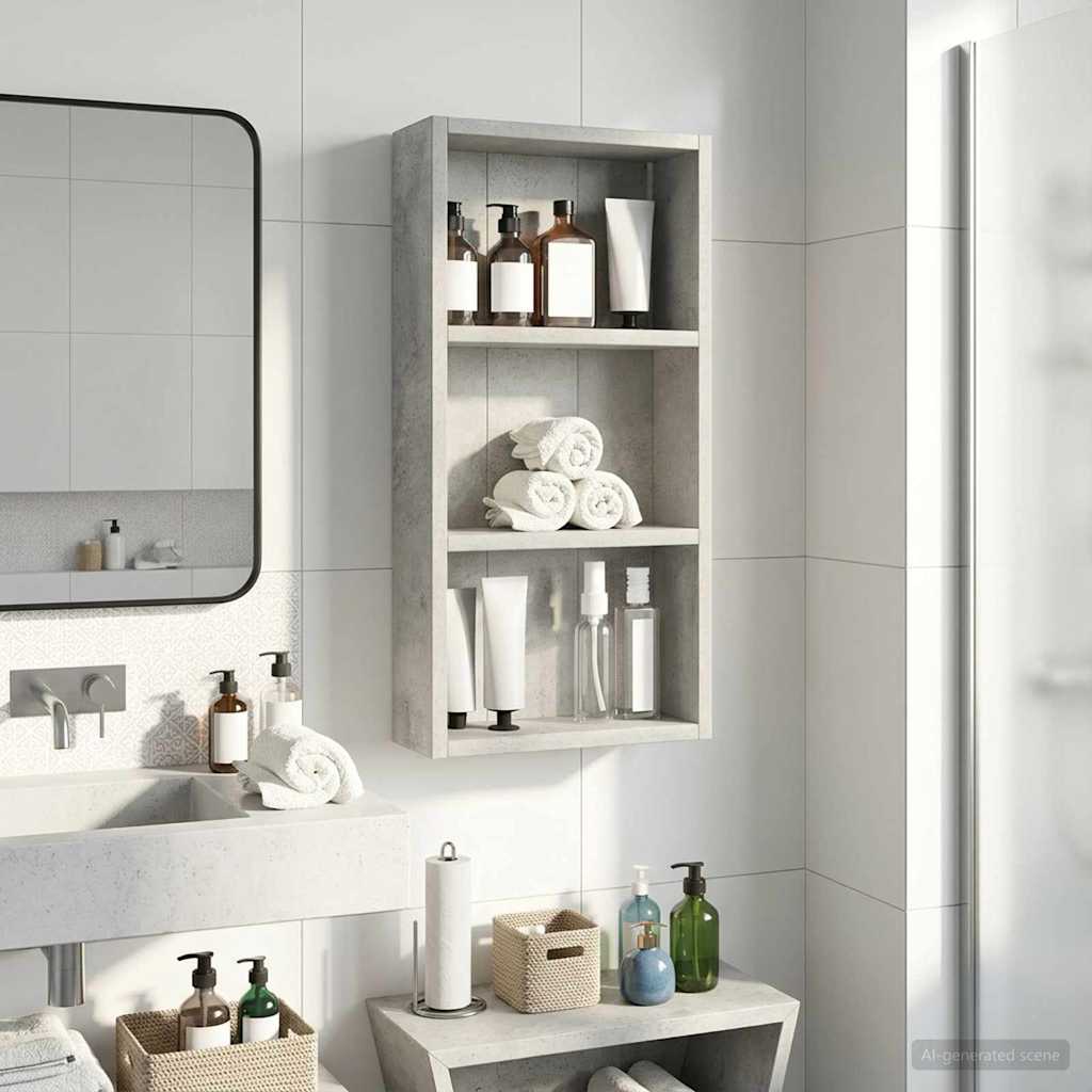 889322_1.jpg vidaXL Kúpeľňová nástenná skriňa Betónovo Sivá 30 x 10 x 60,5 cm – Obrázok 1