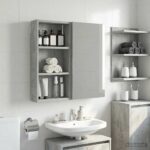 vidaXL Kúpeľňová nástenná skriňa Betónovo Sivá 30 x 10 x 60,5 cm – Obrázok 4