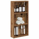 vidaXL Kúpeľňová nástenná skriňa Staré drevo 30 x 10 x 60,5 cm – Obrázok 3