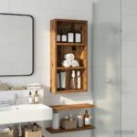 vidaXL Kúpeľňová nástenná skriňa Staré drevo 30 x 10 x 60,5 cm – Obrázok 4