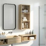 vidaXL Kúpeľňová nástenná skriňa s poličkou Sonoma dub 30 x 14 x 70 cm – Obrázok 4