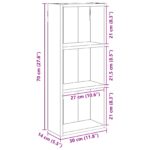 vidaXL Kúpeľňová nástenná skriňa Betónovo Sivá 30 x 14 x 70 cm – Obrázok 10