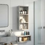 vidaXL Kúpeľňová nástenná skriňa Betónovo Sivá 30 x 14 x 70 cm – Obrázok 5
