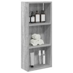 vidaXL Kúpeľňová nástenná skriňa Nástenný Sivá Sonoma 30 x 14 x 70 cm – Obrázok 3