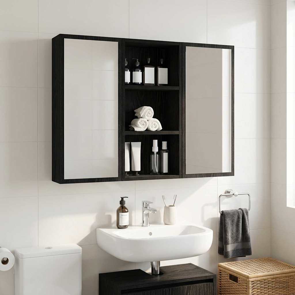 889336_1.jpg vidaXL Kúpeľňová nástenná skriňa Nástenný Čierny Dub 30 x 16 x 62,5 cm – Obrázok 1