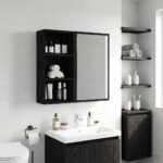 vidaXL Kúpeľňová nástenná skriňa Nástenný Čierny Dub 30 x 16 x 62,5 cm – Obrázok 4