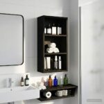 vidaXL Kúpeľňová nástenná skriňa Nástenný Čierny Dub 30 x 16 x 62,5 cm – Obrázok 5