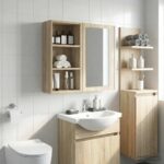 vidaXL Kúpeľňová nástenná skriňa Nástenný Sonoma dub 30 x 16 x 62,5 cm – Obrázok 5