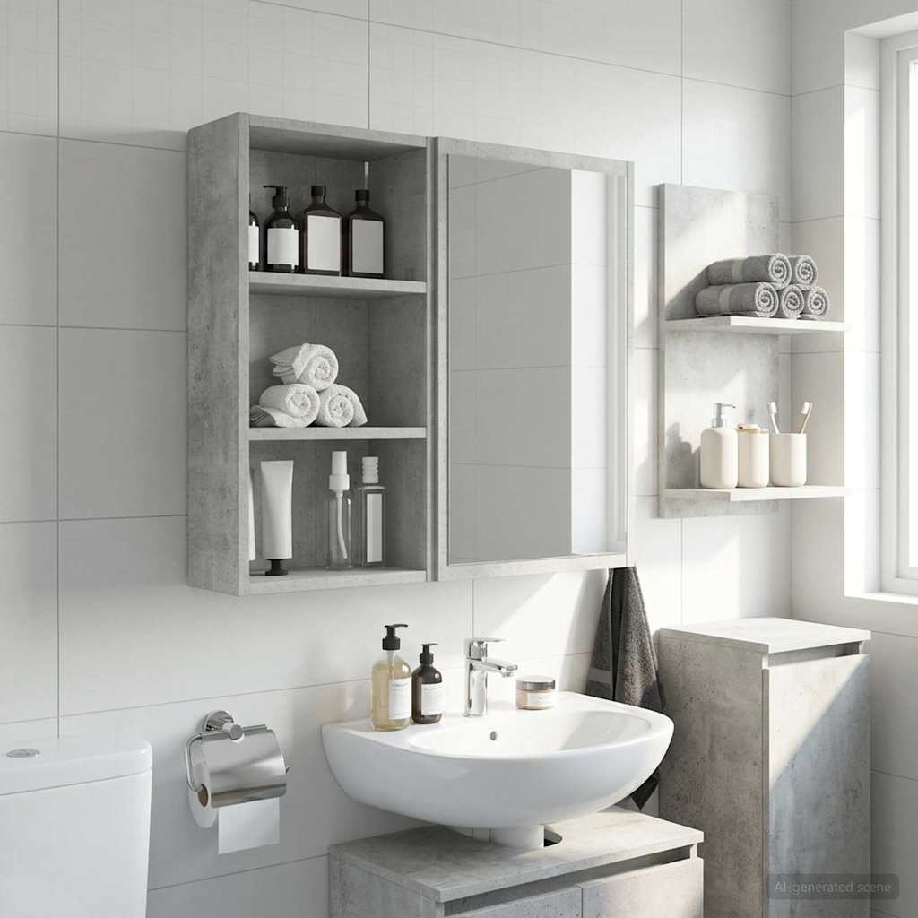 889338_1.jpg vidaXL Kúpeľňová nástenná skriňa Betónovo Sivá 30 x 16 x 62,5 cm – Obrázok 1