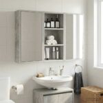 vidaXL Kúpeľňová nástenná skriňa Betónovo Sivá 30 x 16 x 62,5 cm – Obrázok 4