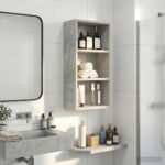 vidaXL Kúpeľňová nástenná skriňa Betónovo Sivá 30 x 16 x 62,5 cm – Obrázok 5