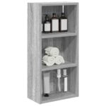 vidaXL Kúpeľňová nástenná skriňa Sivá Sonoma 30 x 16 x 62,5 cm – Obrázok 3