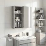 vidaXL Kúpeľňová nástenná skriňa Sivá Sonoma 30 x 16 x 62,5 cm – Obrázok 4