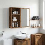 vidaXL Kúpeľňová nástenná skriňa Staré drevo 30 x 16 x 62,5 cm – Obrázok 4
